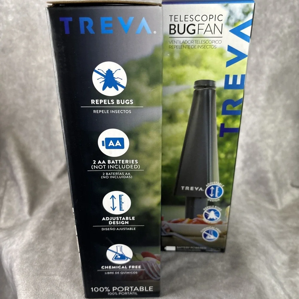 Treva FD15001 Bug Repellent Fan - Black Lot Of 2. Keep Pests Off Your Food